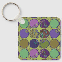 Cercle Abstrait Vert Violet