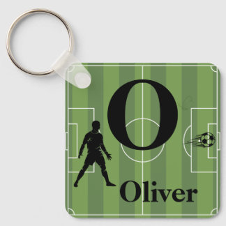 Porte-clés Cercle carré de football clé.