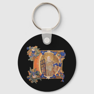 Porte-clés Cercle de clé C initial éclairé