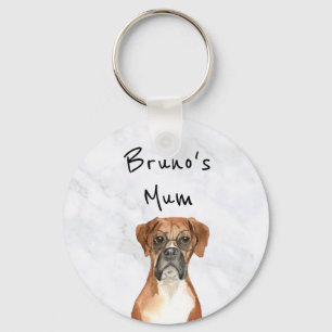 Porte-clés Cercle de clé personnalisée pour chien de boxe