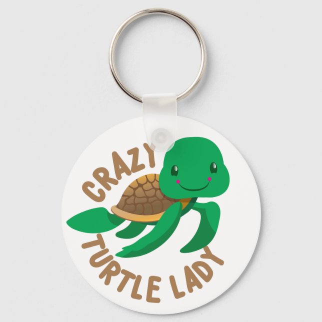 Porte-clés cercle de dame tortue folle (Recto)