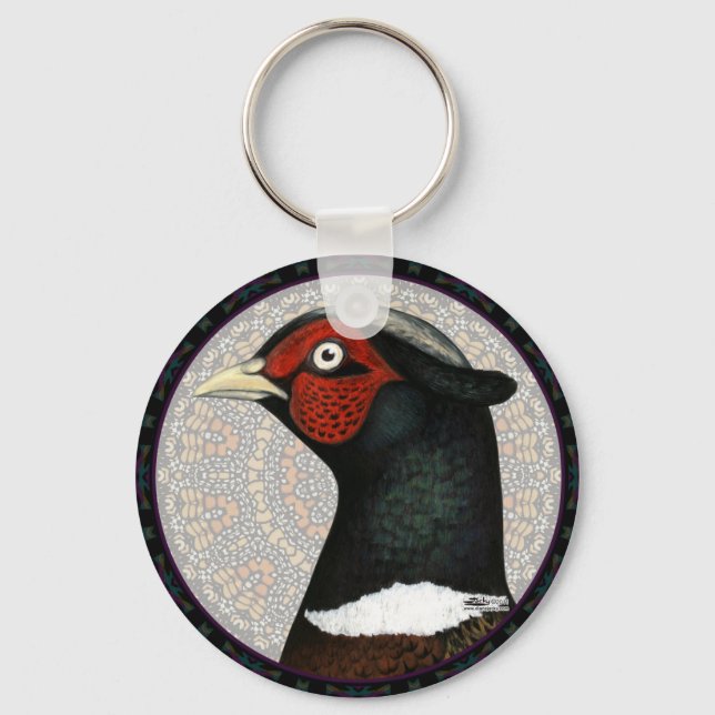 Porte-clés Cercle de faisan Ringneck (Recto)