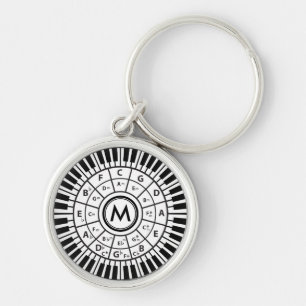 Porte-clés Cercle des cinquantièmes de clés de piano personna