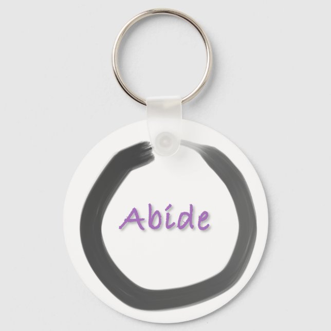 Porte-clés Cercle Enso Bouddhiste Abide Zen (Recto)