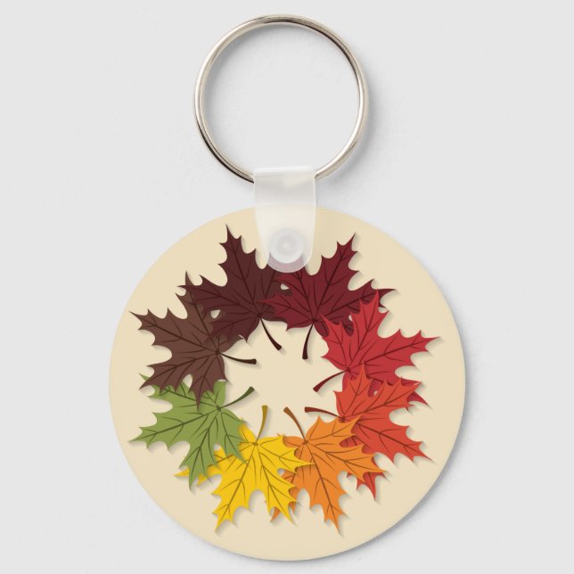 Porte-clés Cercle feuille (Recto)