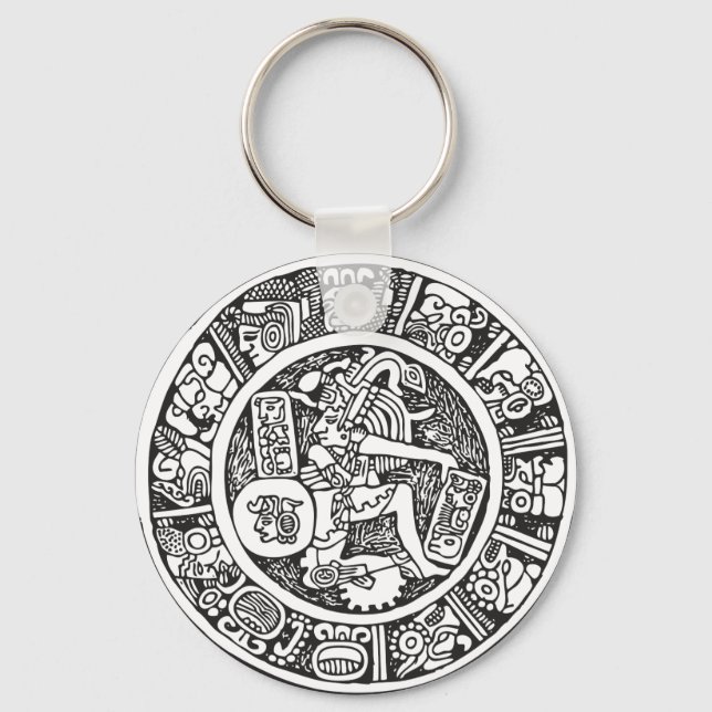 Porte-clés Cercle maya, hiéroglyphe mexicain(Maya) (Recto)