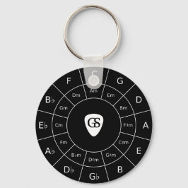 Porte-clés Cercle Of Fifths - Théorie de la musique blanche