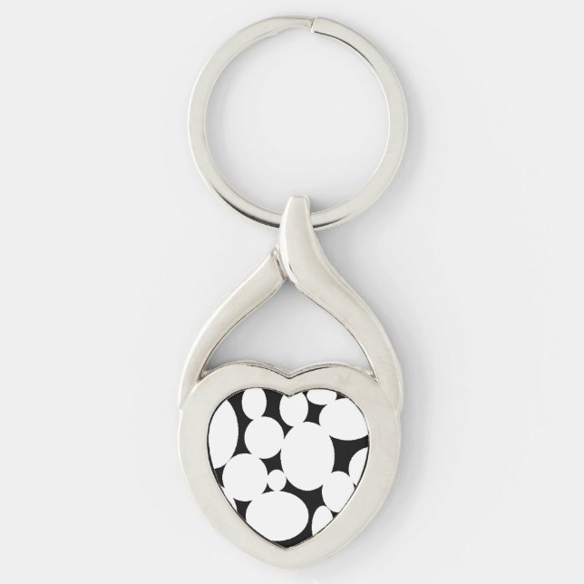 PORTE-CLÉS CERCLES BLANCS (Devant)