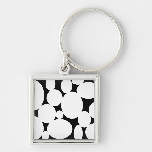 PORTE-CLÉS CERCLES BLANCS (Devant)