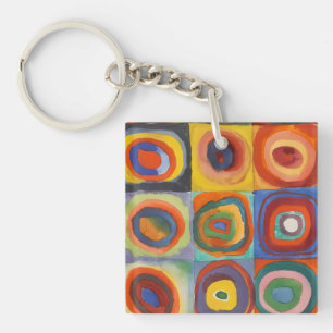 Porte-clés Cercles concentrés Carré de Kandinsky