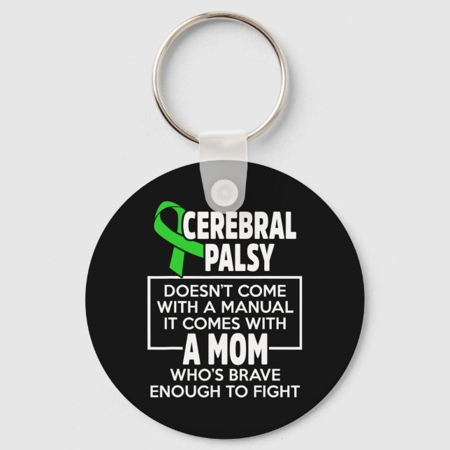Porte-clés Cérébral Palsy Cp Sensibilisation Maman Guerrier S (Recto)