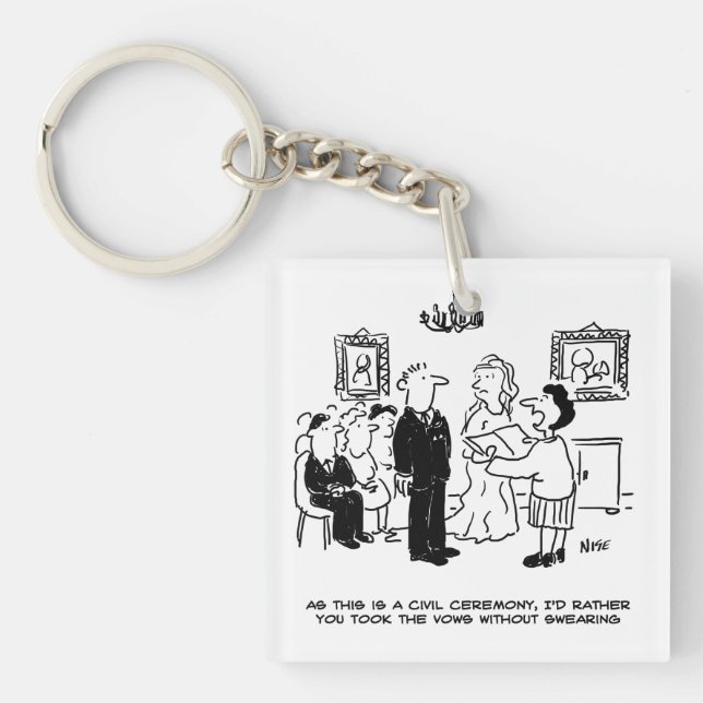Porte-clés Cérémonie des Mariages civils dans un bureau d'enr (Devant)