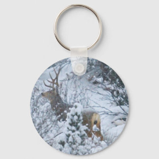 Porte-clés Cerf en neige