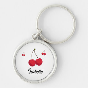 Porte-clés Cerise rouge personnalisée