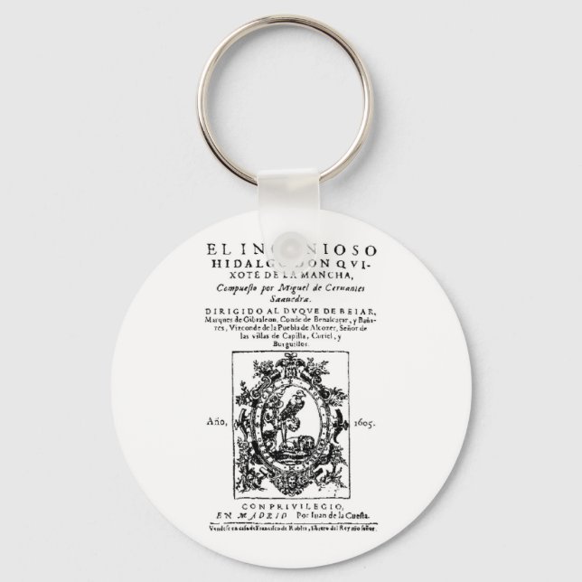Porte-clés Cervantes — Don Quichotte De La Mancha (Recto)