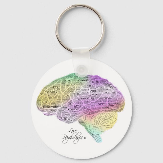 Porte-clés Cerveau psychologie (Recto)
