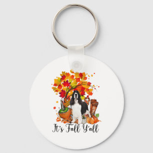 Porte-clés C'est automne Y'all Springer Spaniel Dog Halloween