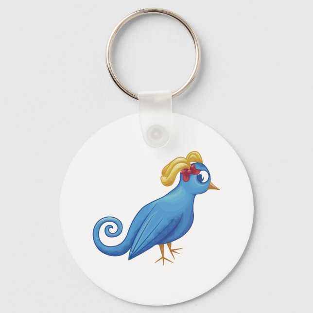 Porte-clés C'est ce qu'elle tweete - Logo d'oiseaux (Recto)
