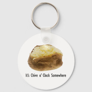 Porte-clés C'est de la purée à l'horloge quelque part Funny B