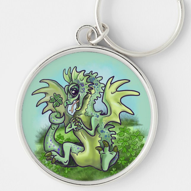 Porte-clés "c'est Lucky !" le Shamrock Dragon (Devant)