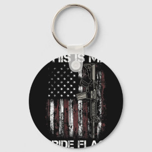 Porte-clés C'Est Ma Fierté Flag Gun Américain 4 juillet
