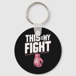 Porte-clés C'Est Ma Lutte Contre Le Cancer Du Sein Boxe Gl
