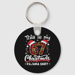 Porte-clés C'est mon 67 Pyjama de Noël 67 Meme Gen Alpha B