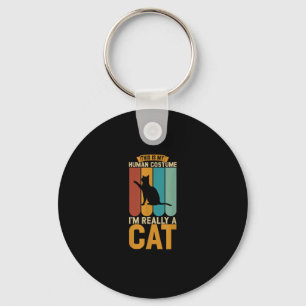 Porte-clés C'est mon costume humain je suis vraiment un chat