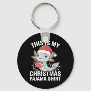 Porte-clés C'Est Mon Pyjama De Noël Axolotl Santa Hat Funn