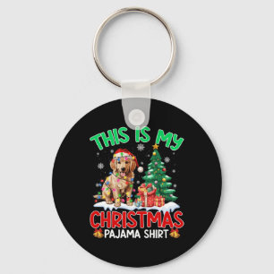 Porte-clés C'Est Mon Pyjama De Noël Golden Retriever Chien L