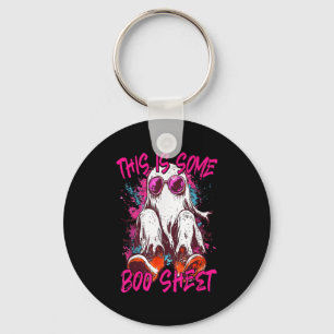 Porte-clés C'Est Un Peu De Feuille De Boite Ghost Retro Hallo
