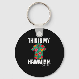 Porte-clés C'est une chemise hawaïenne fleurs d'hibiscus hawa