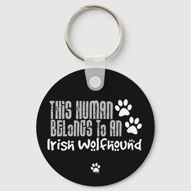 Porte-clés Cet homme appartient à un Wolfhound irlandais (Recto)