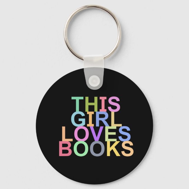 PORTE-CLÉS CETTE FILLE AIME LES LIVRES PORTE - CLÉ (Recto)