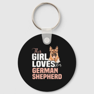 Porte-clés Cette Fille Aime Son Berger Allemand