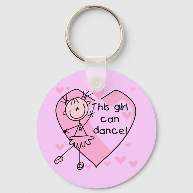 Porte-clés Cette fille peut danser T-shirts et cadeaux (Recto)