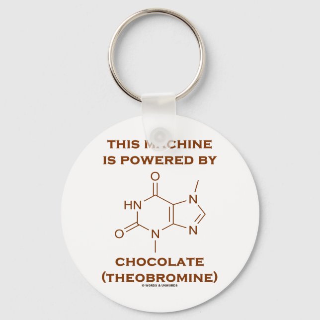 Porte-clés Cette Machine Est Alimentée Par Chocolat (Théobrom (Recto)