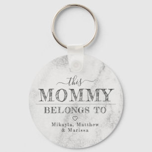 Porte-clés Cette Maman Appartient À La Typographie Minimalist