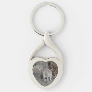 Porte-clés Chaîne Clé Coeur d'écureuil