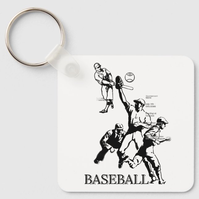 PORTE-CLÉS CHAÎNE DE BASEBALL (Recto)