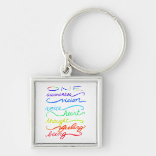 Porte-clés Chakra Un Mots Inspirant Porte - clé d'Art