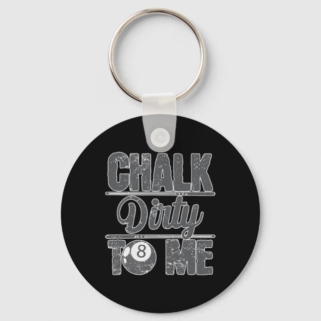 Porte-clés Chalk Dirty Me Billiards 8 (Recto)