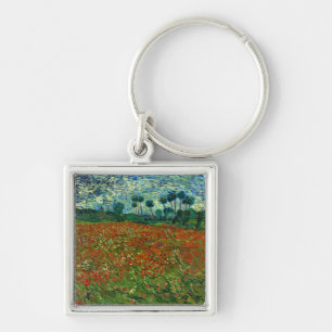 Porte-clés Champ avec des pavots par Van Gogh Art