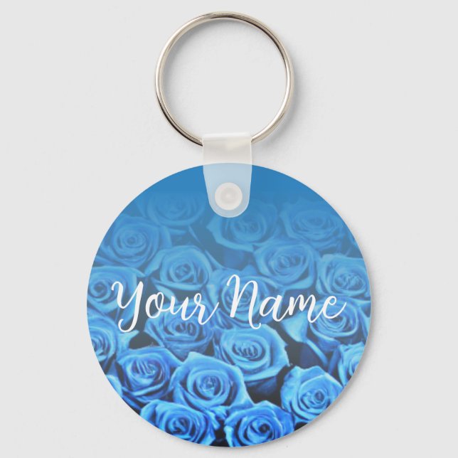 Porte-clés Champ de Porte - clé Rose Bleu (Recto)