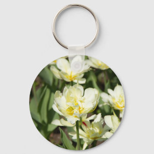 Porte-clés Champ de tulipes blanches