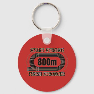Porte-clés Champ de voie cadeau moyen de coureur de fond de