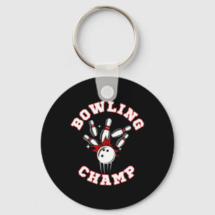 Porte-clés Champ du bowling champion 
