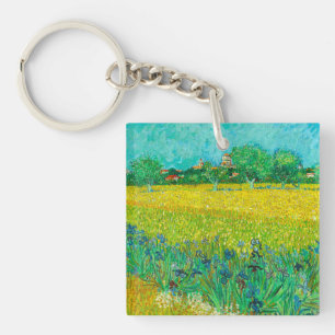 Porte-clés Champ Van Gogh avec Irises près d'Arles