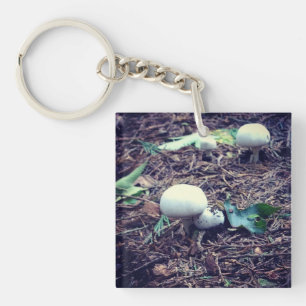 Porte-clés Champignons blancs mignons