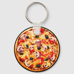 Porte-clés Champignons frais Topping Thème Pizza